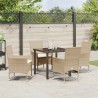 Ensemble de salle à manger pour jardin 5 pcs Beige polyrotin 563323563323