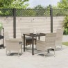 Ensemble de salle à manger pour jardin 5 pcs Gris clair 563324563324