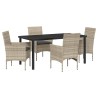 Ensemble de salle à manger pour jardin 5 pcs Gris clair 563325563325