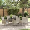 Ensemble de salle à manger pour jardin 7 pcs Gris clair 563326563326