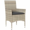 Ensemble de salle à manger pour jardin 7 pcs Gris clair 563326563326
