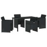 Ensemble de salle à manger pour jardin 5 pcs Noir polyrotin 563335563335