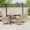 Ensemble de salle à manger pour jardin 5 pcs Beige polyrotin 563345563345