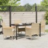 Ensemble de salle à manger pour jardin 5 pcs Beige polyrotin 563348563348