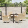 Ensemble de salle à manger pour jardin 5 pcs Beige polyrotin 563349563349