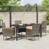 Ensemble de salle à manger pour jardin 5 pcs Gris polyrotin 563353563353