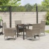 Ensemble de salle à manger pour jardin 5 pcs Gris polyrotin 563361563361