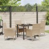 Ensemble de salle à manger pour jardin 5 pcs Beige polyrotin 563365563365