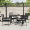 Ensemble de salle à manger pour jardin 5 pcs Noir polyrotin 563370563370