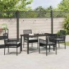 Ensemble de salle à manger pour jardin 5 pcs Noir polyrotin 563371563371