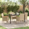 Ensemble de salle à manger pour jardin 5 pcs Beige polyrotin 563372563372