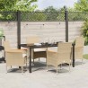 Ensemble de salle à manger pour jardin 5 pcs Beige polyrotin 563372563372
