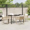Ensemble de salle à manger pour jardin 5 pcs Beige polyrotin 563373563373