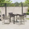 Ensemble de salle à manger pour jardin 5 pcs Gris clair 563374563374