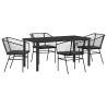 Ensemble de salle à manger pour jardin 5 pcs Noir polyrotin 563376563376