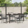Ensemble de salle à manger pour jardin 5 pcs Noir polyrotin 563376563376