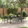 Ensemble de salle à manger pour jardin 7 pcs Noir polyrotin 563377563377