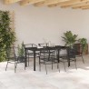 Ensemble de salle à manger pour jardin 7 pcs Noir polyrotin 563377563377