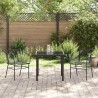 Ensemble de salle à manger pour jardin 3 pcs Noir polyrotin 563380563380