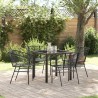 Ensemble de salle à manger pour jardin 5 pcs Noir polyrotin 563381563381