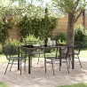 Ensemble de salle à manger pour jardin 5 pcs Noir polyrotin 563383563383