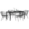 Ensemble de salle à manger pour jardin 5 pcs Noir polyrotin 563383563383