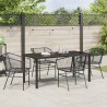 Ensemble de salle à manger pour jardin 5 pcs Noir polyrotin 563383563383