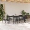 Ensemble de salle à manger pour jardin 7 pcs Noir polyrotin 563384563384