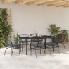 Ensemble de salle à manger pour jardin 7 pcs Noir polyrotin 563386563386
