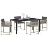 Ensemble de salle à manger pour jardin 5 pcs Gris clair 563389563389