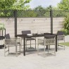 Ensemble de salle à manger pour jardin 5 pcs Gris clair 563389563389