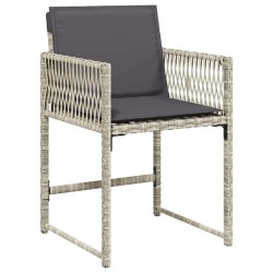 Ensemble de salle à manger pour jardin 5 pcs Gris clair 563389563389