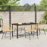 Ensemble de salle à manger pour jardin 5 pcs Marron polyrotin 563395563395