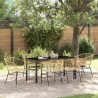 Ensemble de salle à manger pour jardin 7 pcs Marron polyrotin 563398563398
