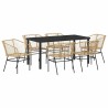 Ensemble de salle à manger pour jardin 7 pcs Marron polyrotin 563398563398