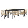 Ensemble de salle à manger pour jardin 7 pcs Marron polyrotin 563400563400