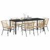Ensemble de salle à manger pour jardin 7 pcs Marron polyrotin 563400563400