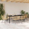 Ensemble de salle à manger pour jardin 7 pcs Marron polyrotin 563400563400