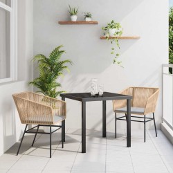 Ensemble de salle à manger pour jardin 3 pcs Marron 563403563403
