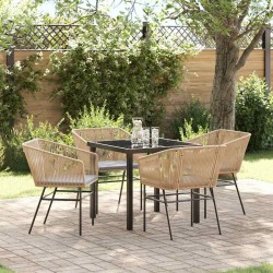 Ensemble de salle à manger pour jardin 5 pcs Marron 563410563410
