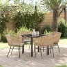 Ensemble de salle à manger pour jardin 5 pcs Marron 563410563410