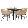 Ensemble de salle à manger pour jardin 5 pcs Marron 563410563410