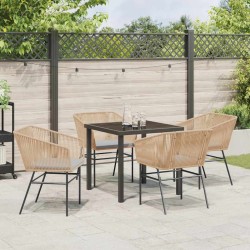 Ensemble de salle à manger pour jardin 5 pcs Marron 563410563410