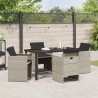 Ensemble de salle à manger pour jardin 5 pcs Gris clair 563411563411