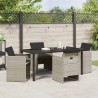 Ensemble de salle à manger pour jardin 5 pcs Gris clair 563412563412