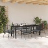 Ensemble de salle à manger pour jardin 7 pcs Noir polyrotin 563416563416