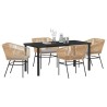 Ensemble de salle à manger pour jardin 5 pcs Marron 563421563421