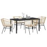 Ensemble de salle à manger pour jardin 5 pcs Marron polyrotin 563429563429