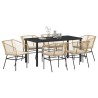 Ensemble de salle à manger pour jardin 7 pcs Marron polyrotin 563430563430