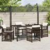 Ensemble de salle à manger pour jardin 5 pcs Marron polyrotin 563434563434